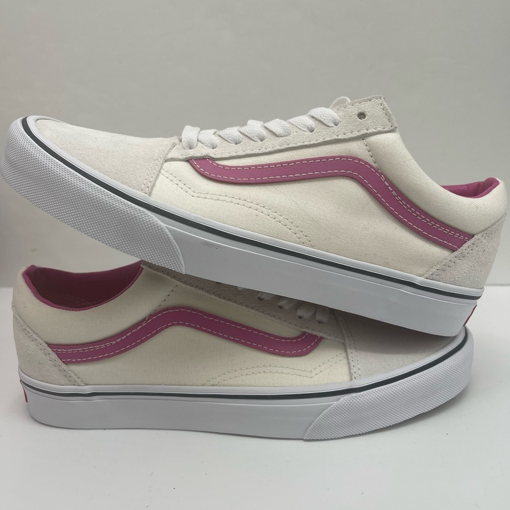 Vans Men’s Old Skool
Pop Raspberry Rose Sneakers 
VN000CR5YLZ
 Cream Pink Low-To